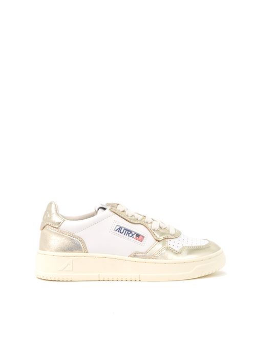 White and gold low sneakers AUTRY | AULW WB16WHT/PLATINUM